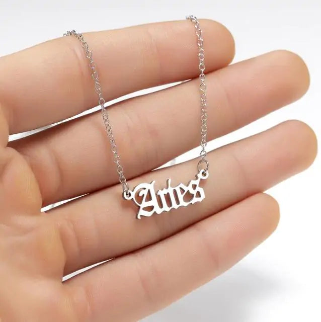 Zodiac Necklace Alphabet - GlimmaStyle