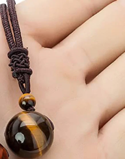 Tiger Eye Stone Pendant Necklace - GlimmaStyle