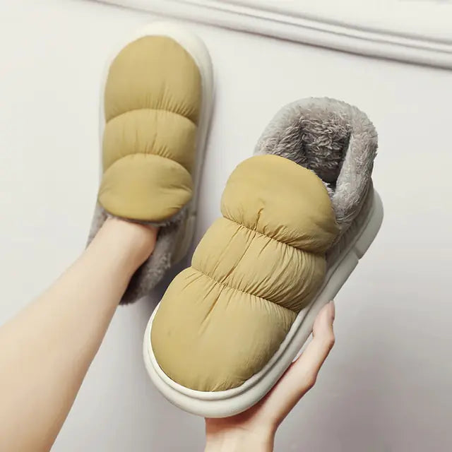 Waterproof Plush Slip-on Shoes - GlimmaStyle