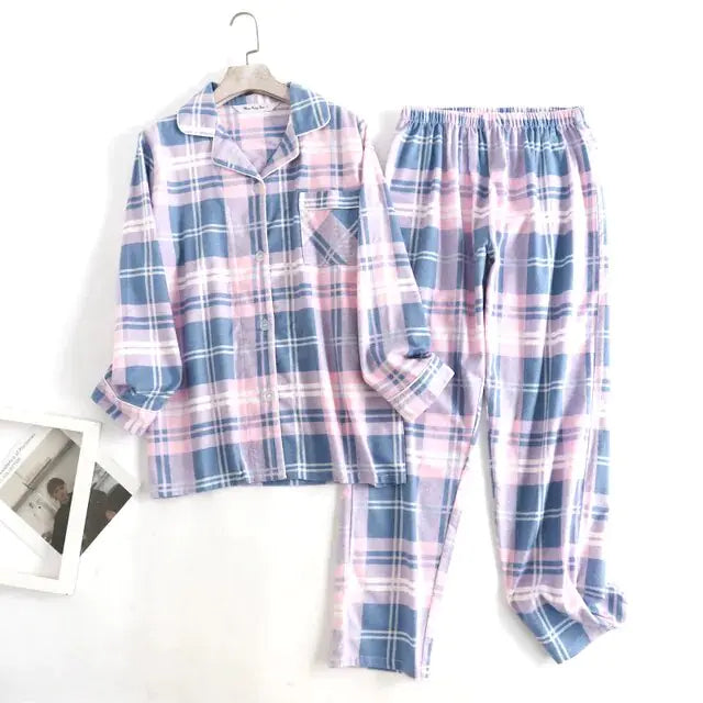 Cotton Flannel Women's Pajamas Sets - GlimmaStyle