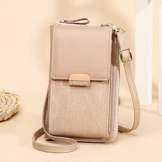 PU Leather Ladies Wallet Crossbody Bag - GlimmaStyle