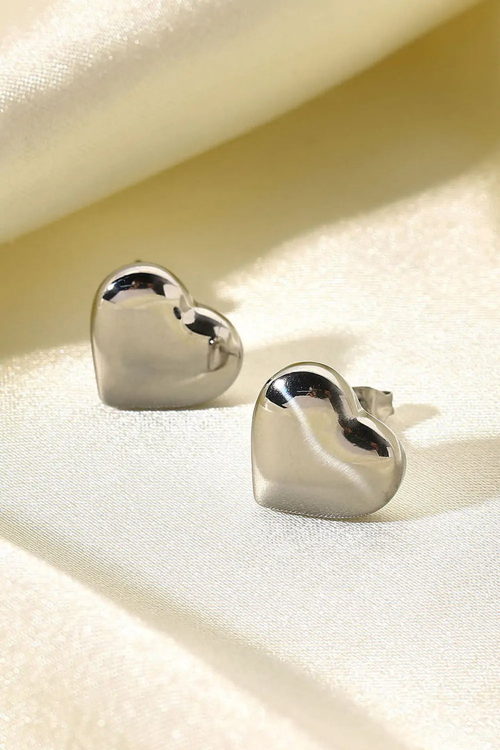 Heart Stud Earrings - GlimmaStyle