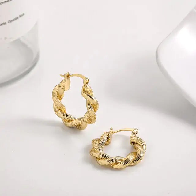 Statement Geometric Hoop Earrings - GlimmaStyle