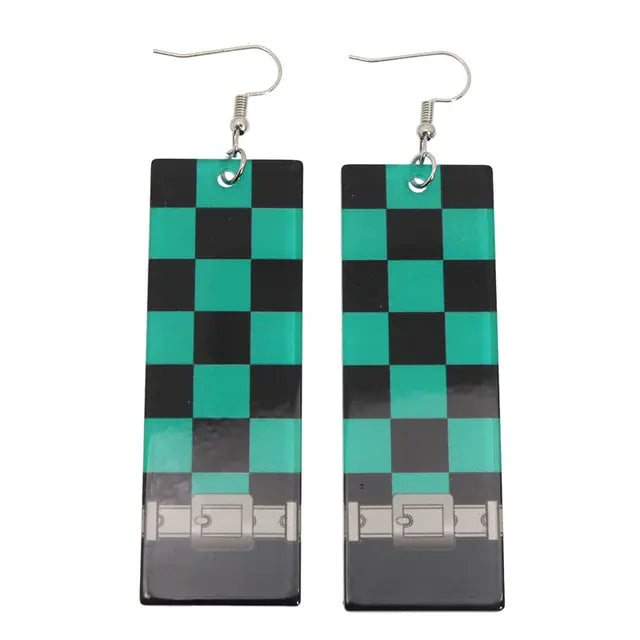 Acrylic Tanjiro Earrings - GlimmaStyle