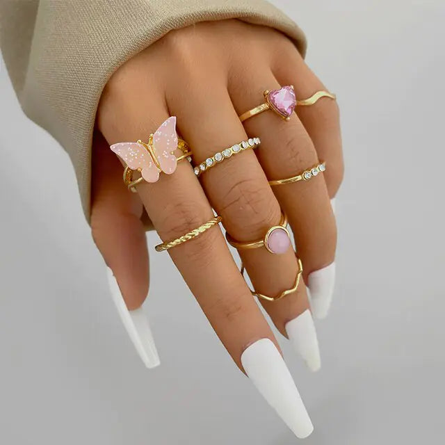 Boho Ring Set - GlimmaStyle