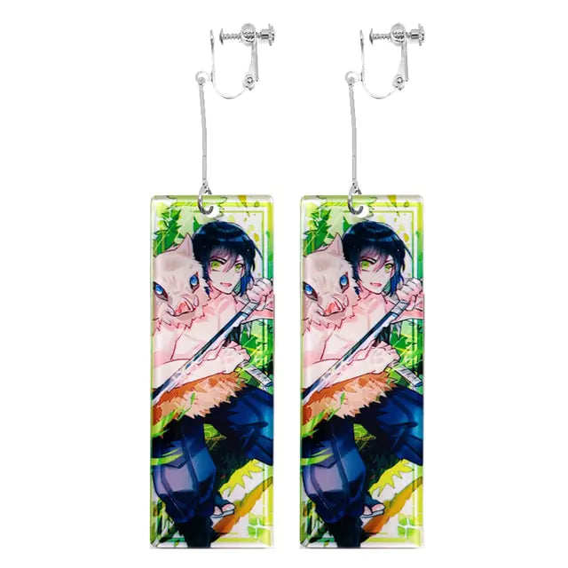 Acrylic Tanjiro Earrings - GlimmaStyle