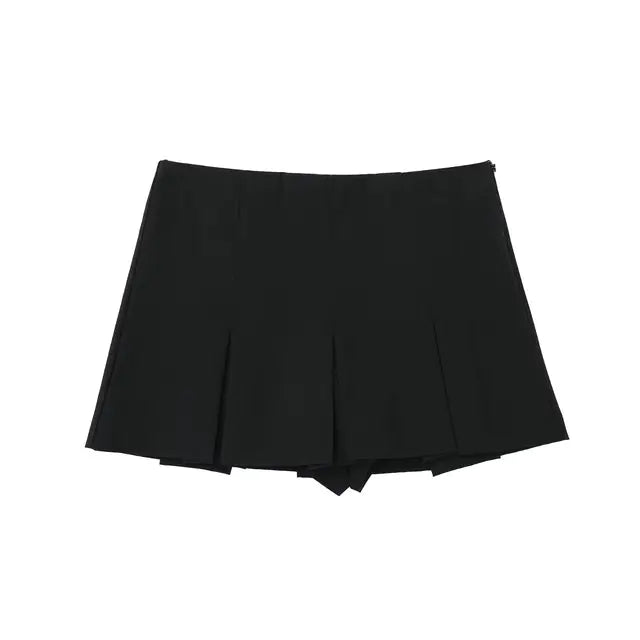 High Waist Wide Pleats Skirts - GlimmaStyle