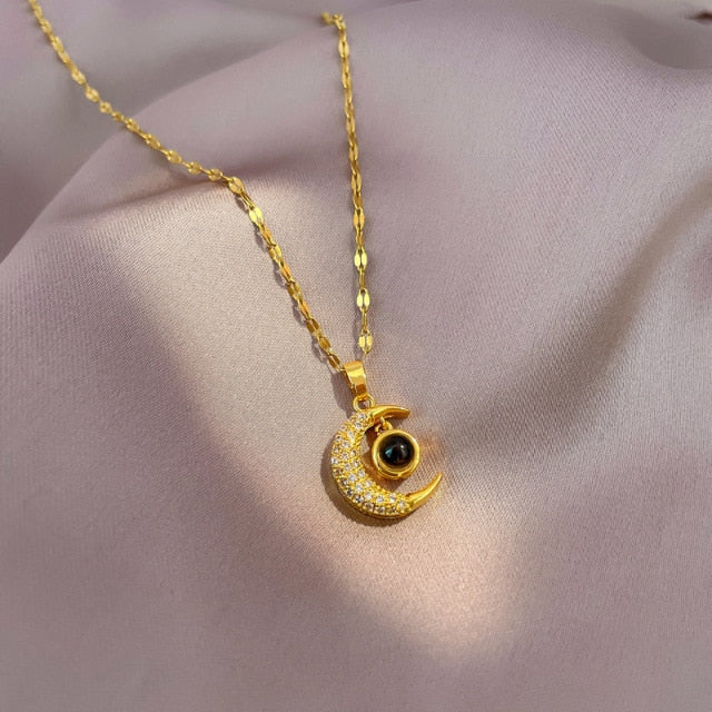 Moon Pendant Necklace 