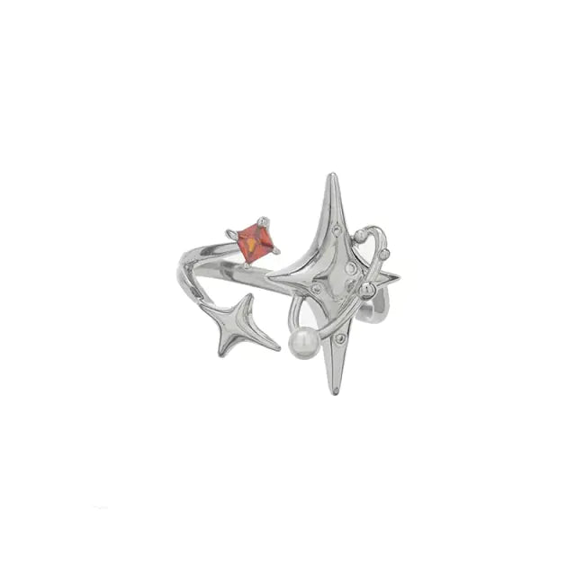 Star Cross Adjustable Ring Set - GlimmaStyle