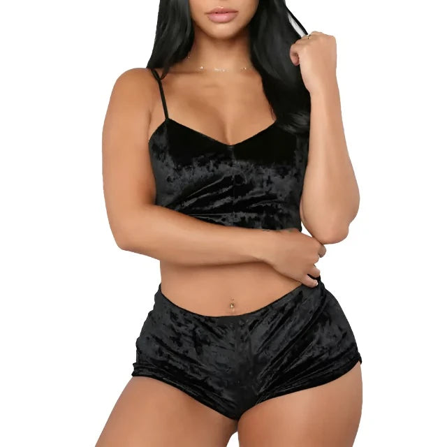 Ladies Satin Pajama Set - GlimmaStyle