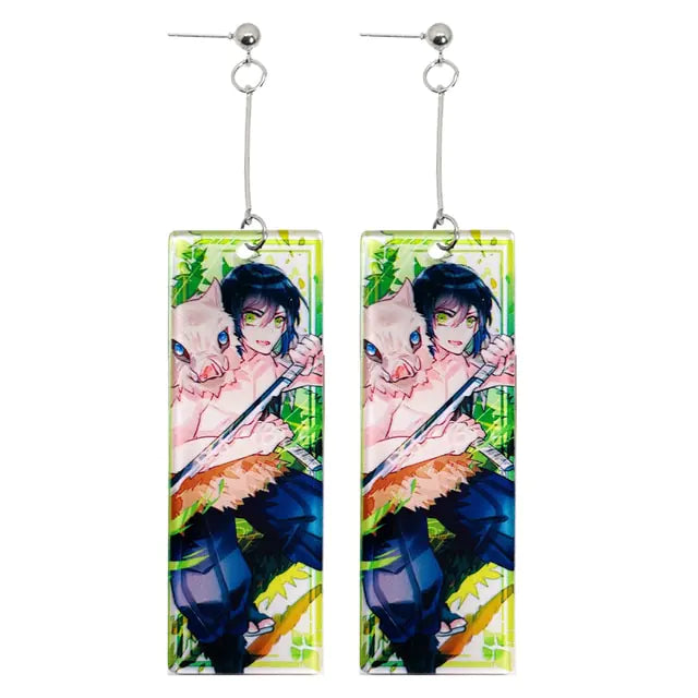 Acrylic Tanjiro Earrings - GlimmaStyle