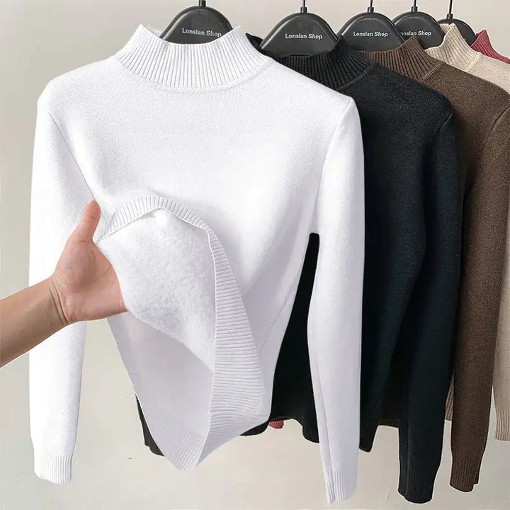 Women Turtleneck Autumn Winter Sweater - GlimmaStyle