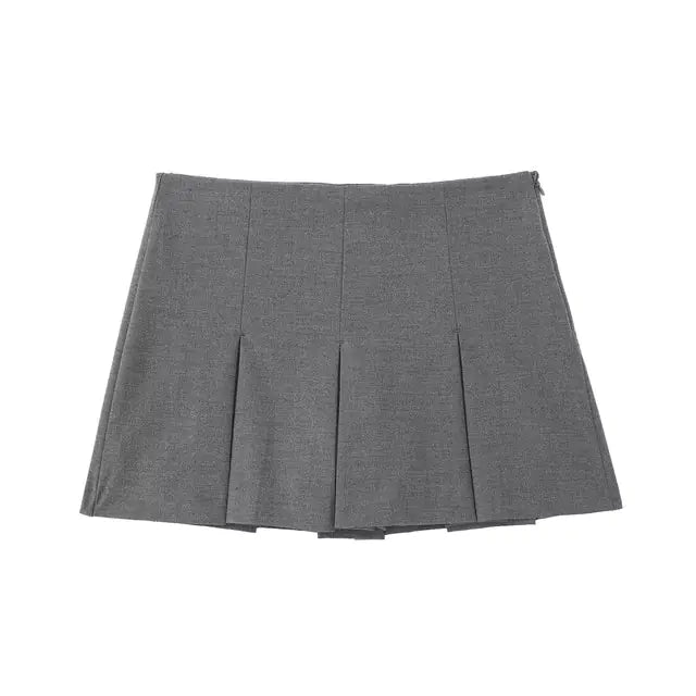 High Waist Wide Pleats Skirts - GlimmaStyle