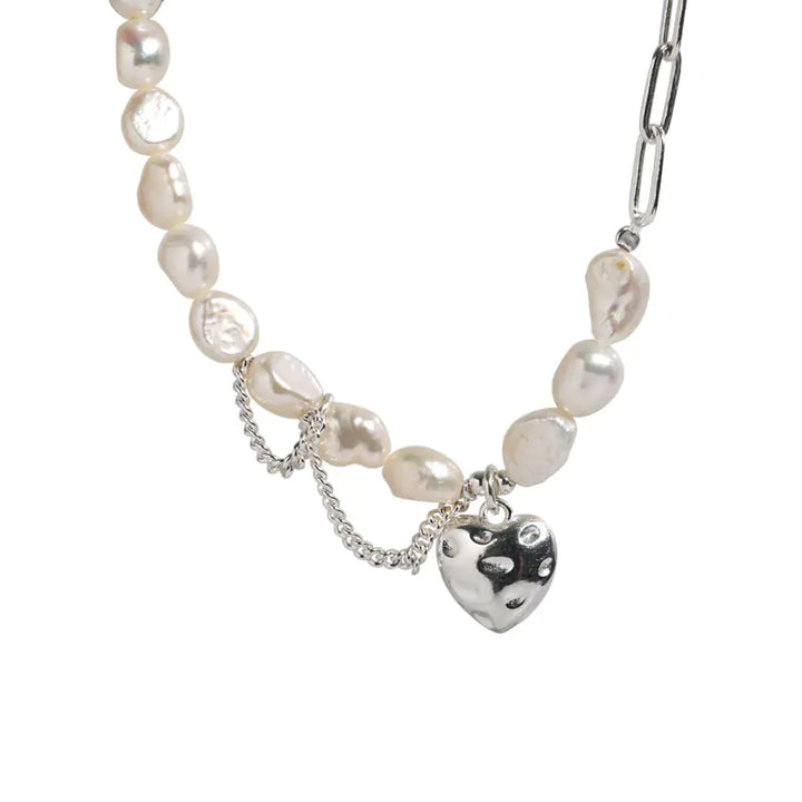 Asymmetry Chain Pearls Necklace - GlimmaStyle