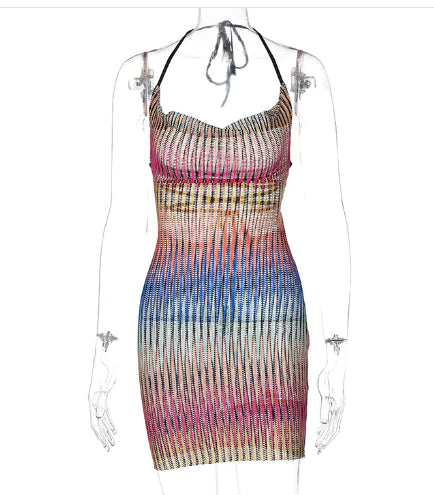 Gradient Mesh Mini Dress - GlimmaStyle