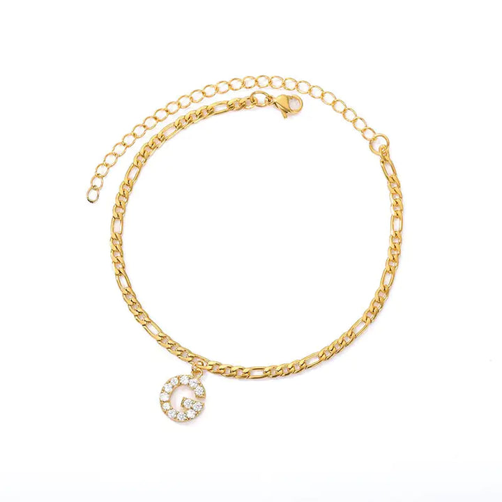 Initial Anklet Jewelry Accessory - GlimmaStyle