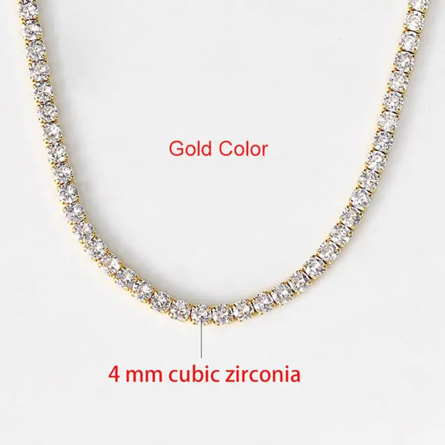 Iced Out Tennis Chain Necklace - GlimmaStyle