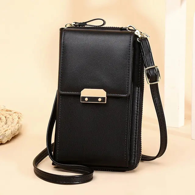 PU Leather Ladies Wallet Crossbody Bag - GlimmaStyle