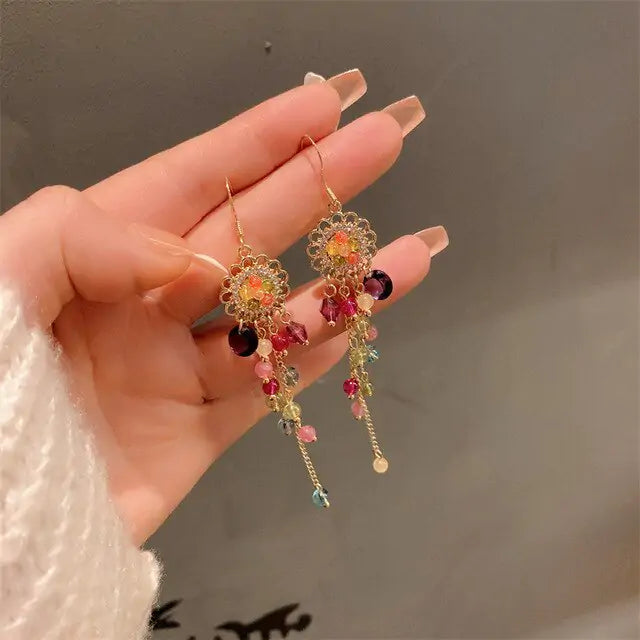 Winter Color Crystal Earrings - GlimmaStyle