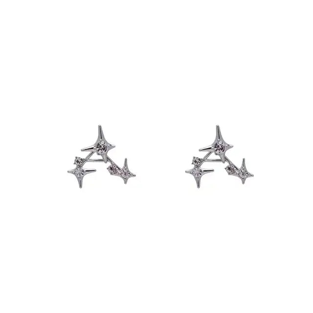 Cross Star Crystal Earrings - GlimmaStyle