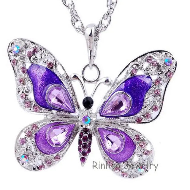 Colorful Butterfly Necklace - GlimmaStyle