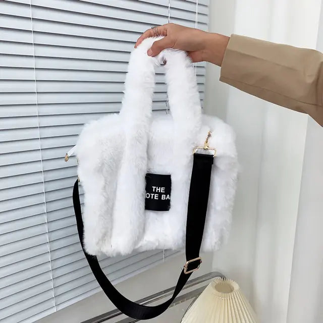 Designer Faux Fur Tote Bag - GlimmaStyle