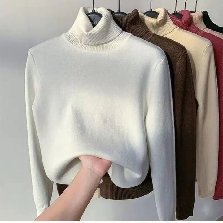 Women Turtleneck Autumn Winter Sweater - GlimmaStyle