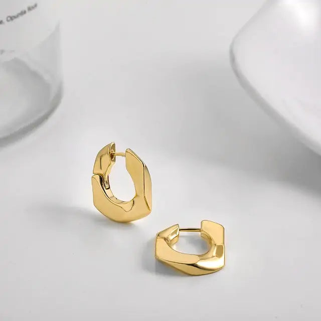 Statement Geometric Hoop Earrings - GlimmaStyle