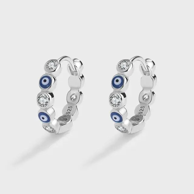 Sapphire Round Full Diamond Earrings - GlimmaStyle