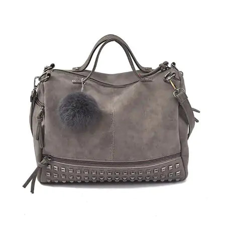 Vintage Rivet Leather Handbag - GlimmaStyle