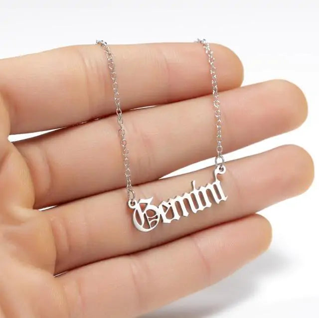 Zodiac Necklace Alphabet - GlimmaStyle