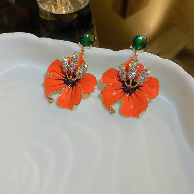 Winter Color Crystal Earrings - GlimmaStyle