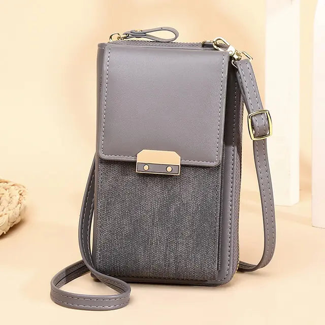 PU Leather Ladies Wallet Crossbody Bag - GlimmaStyle