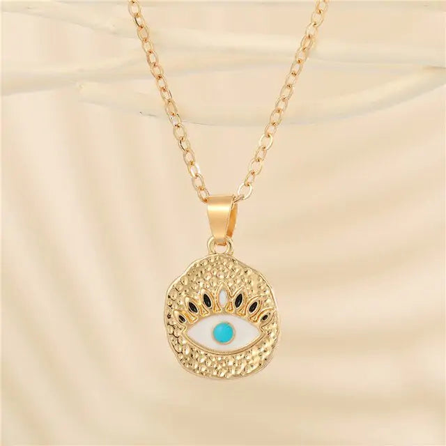 Crystal Turkish Evil Eye Necklace - GlimmaStyle