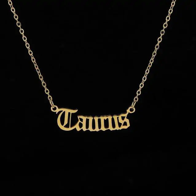 Zodiac Necklace Alphabet - GlimmaStyle