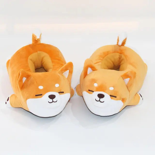 Puppy Home Plush Slippers - GlimmaStyle