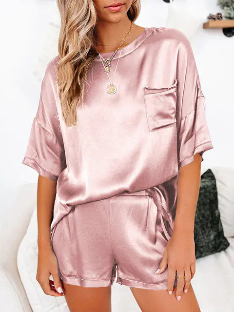 Summer Satin Pajamas Set Women - GlimmaStyle