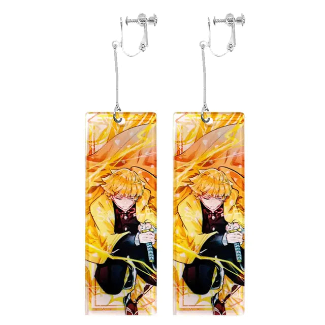 Acrylic Tanjiro Earrings - GlimmaStyle