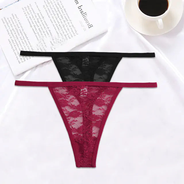 2PCS/Set Women Lace G-string Panties - GlimmaStyle