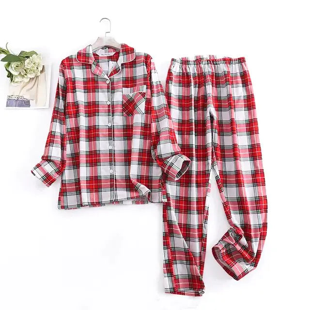 Cotton Flannel Women's Pajamas Sets - GlimmaStyle