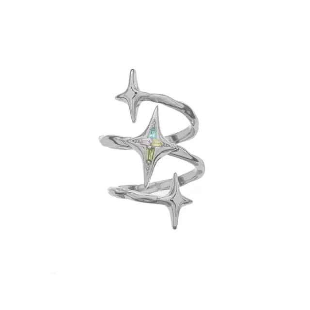 Star Cross Adjustable Ring Set - GlimmaStyle