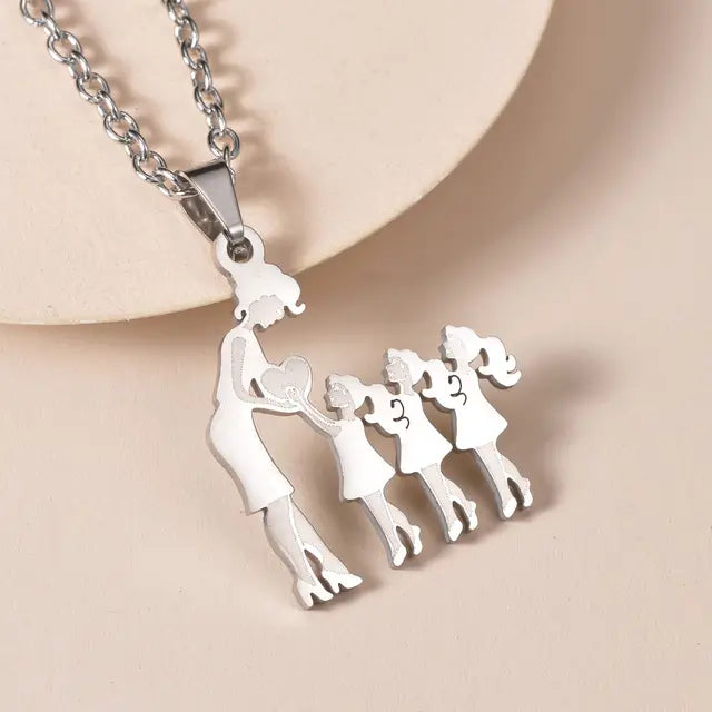 Family Silver Necklaces - GlimmaStyle