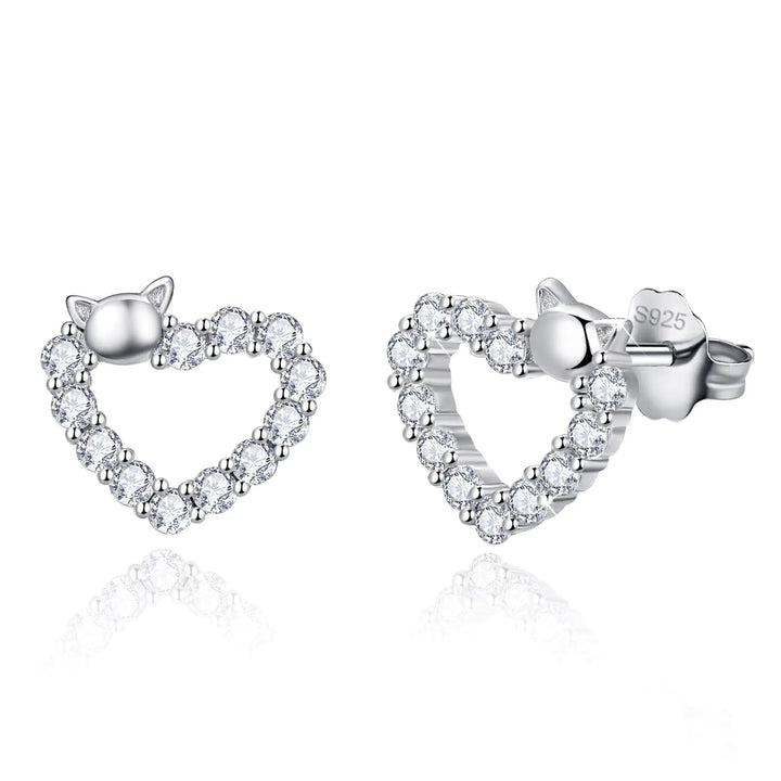 Heart Stud Earrings - GlimmaStyle