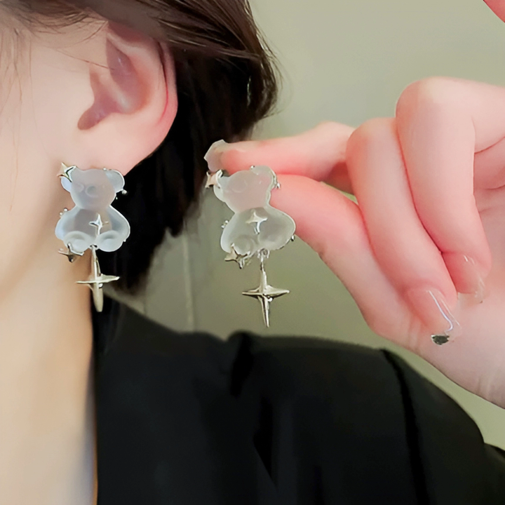 Geometric Clouds Water Drop Earrings - GlimmaStyle