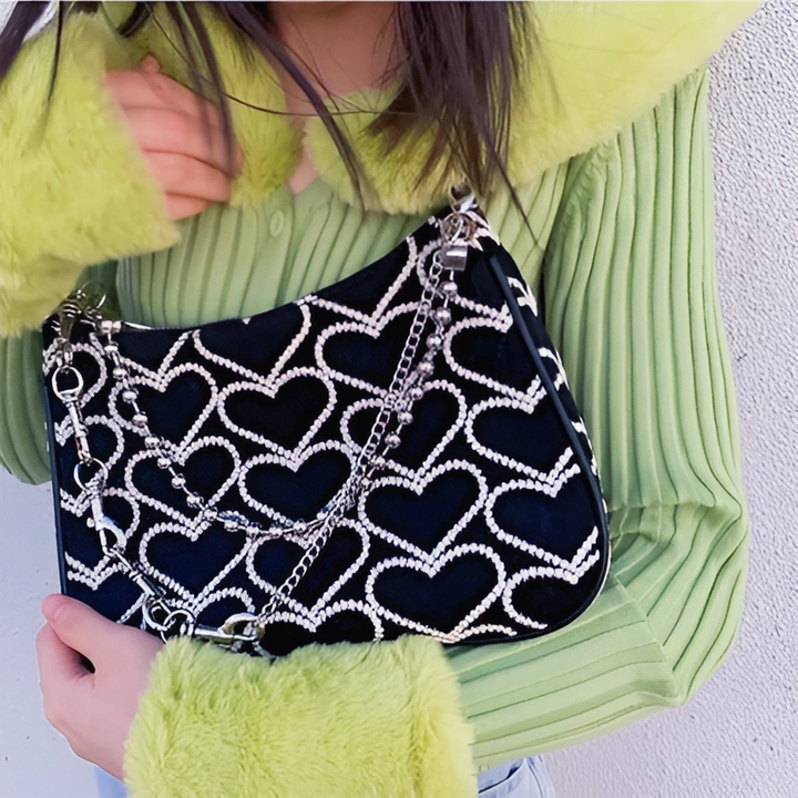 Heart Pattern Shoulder Bag - GlimmaStyle