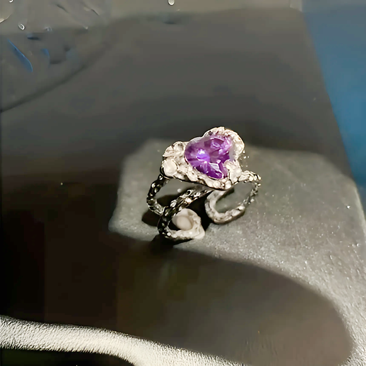 Luxury Purple Zircon Ring Crystal - GlimmaStyle