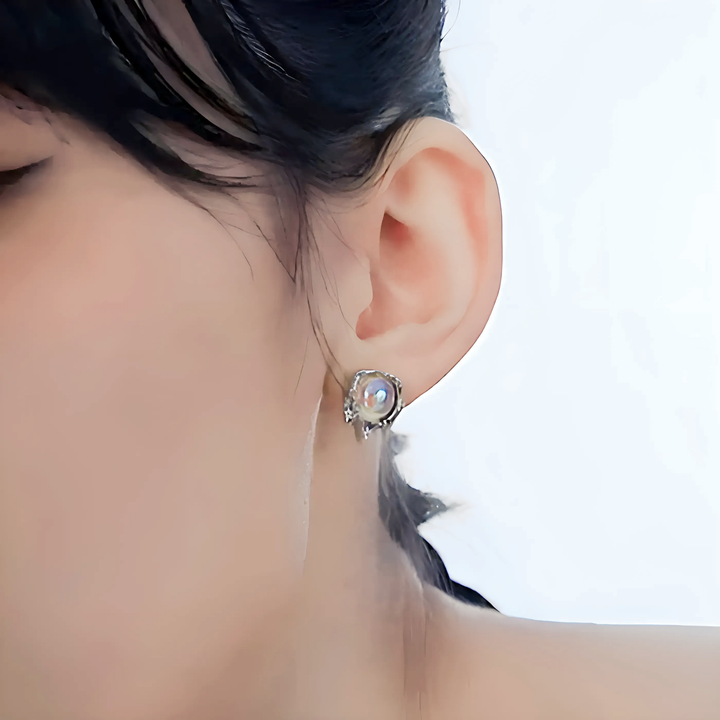 Moonstone Lava Stud Earrings - GlimmaStyle