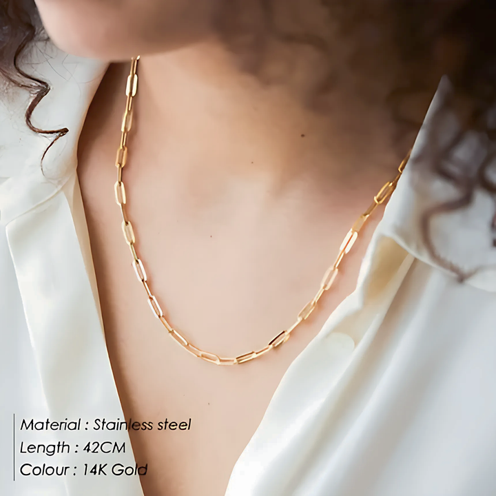 Paperclip Link Chain Necklace - GlimmaStyle