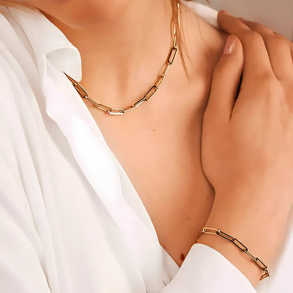 Paperclip Link Chain Necklace - GlimmaStyle