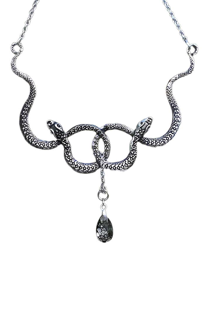 Snake Necklace with Crystal - GlimmaStyle